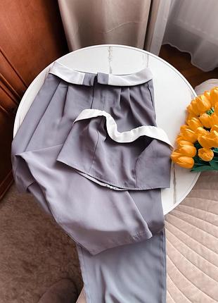 Костюм shein топ і брюки сірий