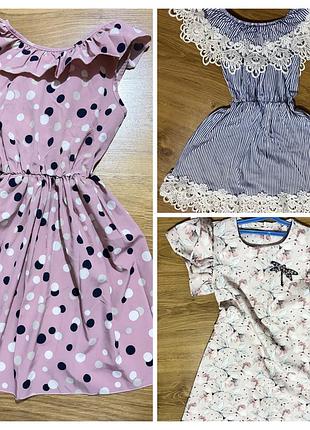 Продаються 3 чудові дитячі сукні.  👗 розмір: 122–128 стан: ідеальний, без будь-яких дефектів.