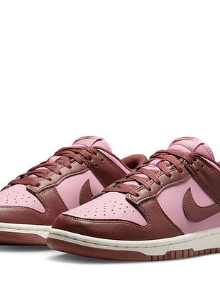Кроссовки nike dunk low next nature brown/pink dd1873-114