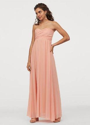Персикова довга сукня h&m