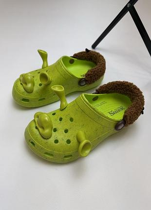 Crocs x shrek / classic clog кроксы шрек тапки тапочки шреки