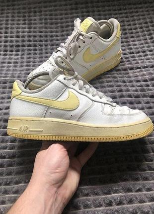 Nike air force 1 (38) 24см женские белые кроссовки кеды оригинал кожа