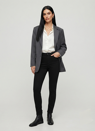 Чорні штани брюки лосіни висока посадка хл zara