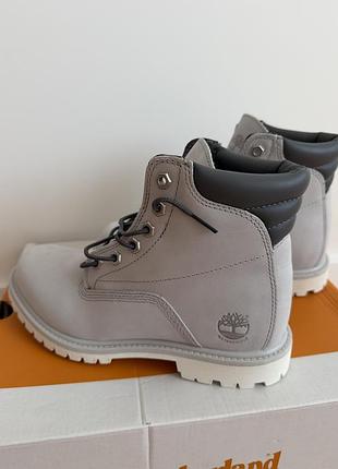 Timberland waterville 6-inch waterproof boot – жіночі черевики, світло-сірий нубук, розмір 38.5 (eu 38.5 / us 7.5)