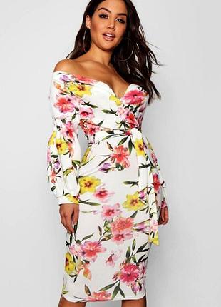 Распродажа платье boohoo меди на запах