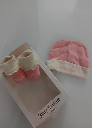 Комплект носочки і шапка juicy couture