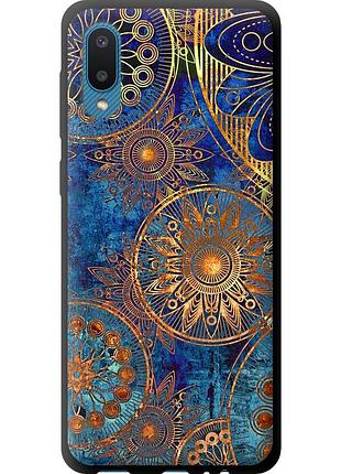 Чехол tpu на телефон samsung galaxy a02 a022g золотой узор "678b-2260-58250"