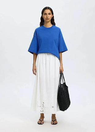 Хлопковая юбка с вышивкой h&amp;m