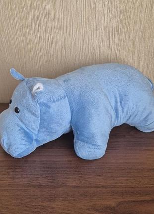 Игрушка-подушка бегемот от kinder/ игрушка-подушка/ мягкая игрушка/ игрушка kinder/ игрушка трансформер/іграшка-подушка/ м'яка іграшка/ іграшка kinder