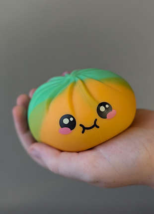 Сквиш squishy dumpling пельмень 8,5 см радужный разноцветный антистресс