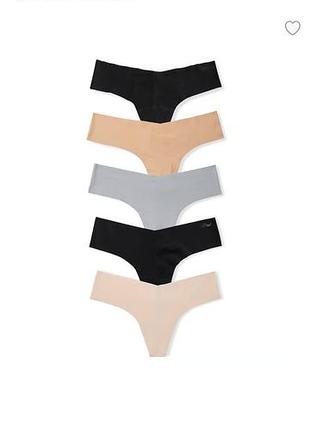 5-pack no-show thong panties трусики бікіні victoria secret