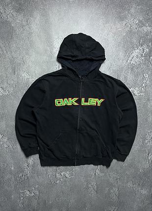 Vintage винтажное зип худи oakley оклей big logo outdoor аутдор size l размер л