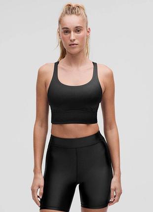Сатиновий темно-зелений спортивний топ від lululemon  розмір xs топік майка бюстгальтер оригінал
