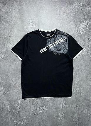 Vintage винтажная футболка animal энимал big logo y2k size m размер м