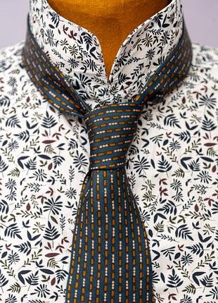 Шелковый австрийский галстук с принтом  ✂️phoenix, high society, vienna pure silk, innsbruck bruder 📍размер 139 см