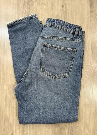 Стильні рвані джинси zara mom jeans (розмір eur 40 / m-l) / джинси з високою посадкою