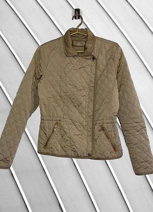 Жіноча бежева куртка massimo dutti s m 38 оригінал массімо дутті демісезонна стьобана з талією приталена беж 44 46