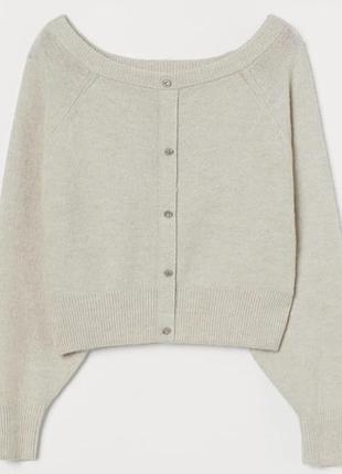 Кардиган з домішкою вовни h&m