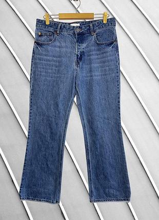 Жіночі блакитні джинси h&m l xl 42 оригінал ейч енд ем прямі з високою посадкою стрейч класичні світлі джинси стан ідеал 48 50