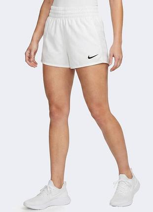 Білі спортивні шорти з високою посадкою від nike  розмір l нові оригінал