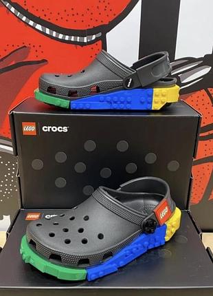 Жіночі крокс лего сабо чорні crocs x lego® creativity clog