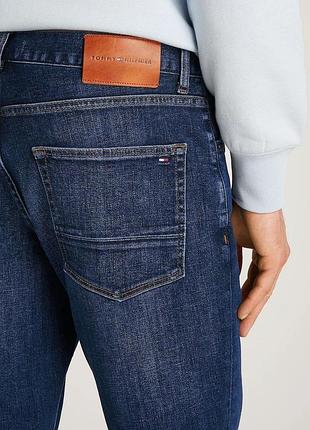 Denton stretch straight fit tommy hilfiger 32/32 чоловічі сині джинси