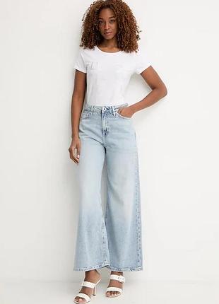 Укорочені широкі джинси h&m p34