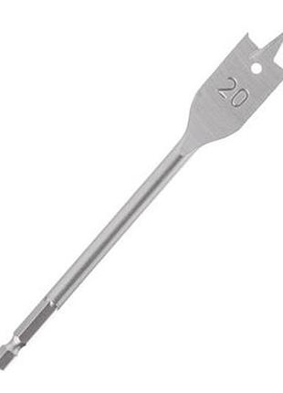 Свердло по дереву пір'яне intertool 20 x 150мм hex (sw-0020)
