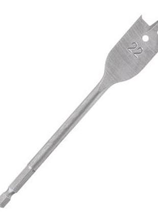 Свердло по дереву пір'яне intertool 22 x 150мм hex (sw-0022)