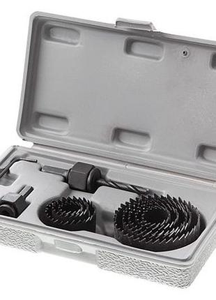 Набор сверл корончатых по дереву intertool 19 x 22 x 29 x 32 x 38 x 44 x 51 x 64мм (8шт) (bt-0023)