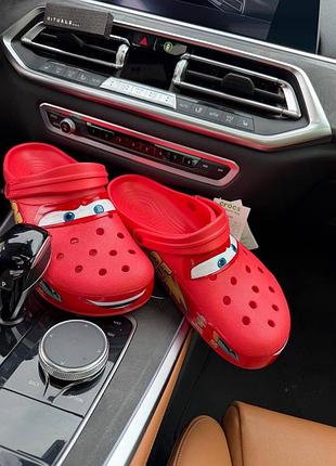 Сабо крокси crocs lightning mcqueen тачки маквін червоні нові