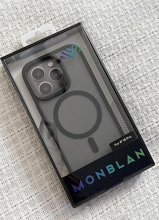 Чохол для телефону monblan для iphone 16 pro max magnetic matte series (black)