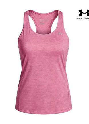 Женская спортивная майка under armour размер s m розовая тениска для бега зала тренировок андер армур ундер армор футболка с м  а1