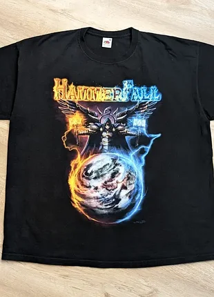 Футболка hammerfall мерч тур 2009 оригінал xxl чорна