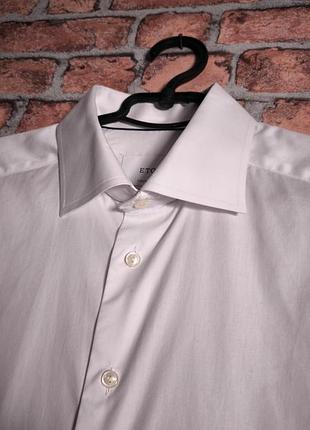 Рубашка белая классическая eton slim fit