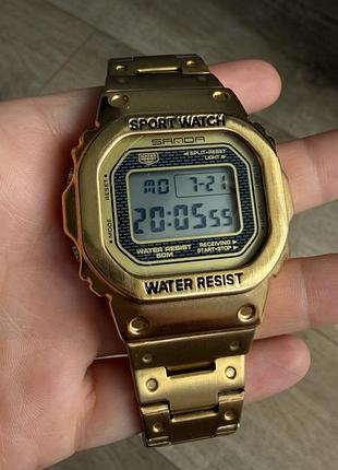 Чоловічий годинник спротивний sanda 390 all gold
