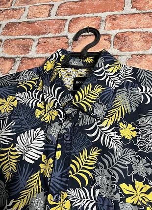 Рубашка с принтом hugo boss regular fit