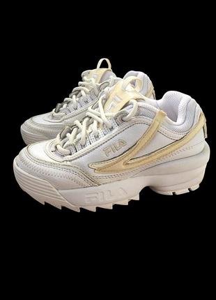 оригинальные кроссовки fila disruptor ii 32 размер (us 1) белые девочке
