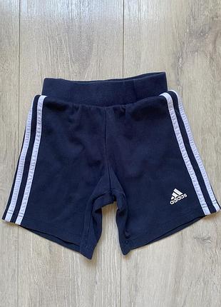 Сині шорти на хлопчика 4-5 років, adidas, трикотаж