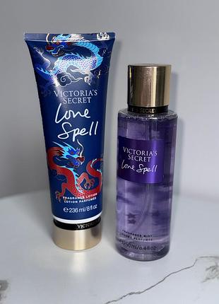 Victoria’s secret набір love spell спрей і лосьон для тіла