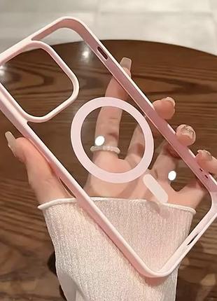Силіконовий чохол magsafe для iphone 13 pro (рожевий)