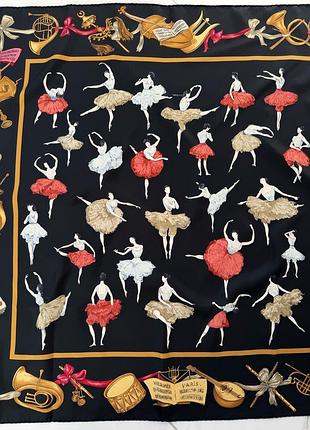 Шовковий платок, хустка  hermes scarf 100% silk la dans оригінал