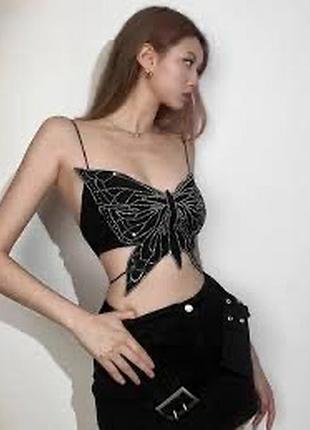 Чорний топ-метелик primark xs
