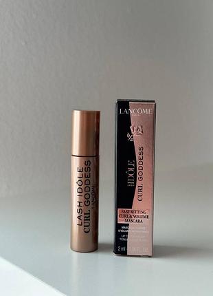 Тушь с эффектом подкручивания и объема ресниц lancome lash ddole curl goddess 2 ml