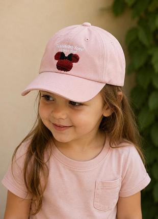 🧢 дитяча кепка disney minnie mouse 💖  стильна та зручна кепка для маленьких модниць.
