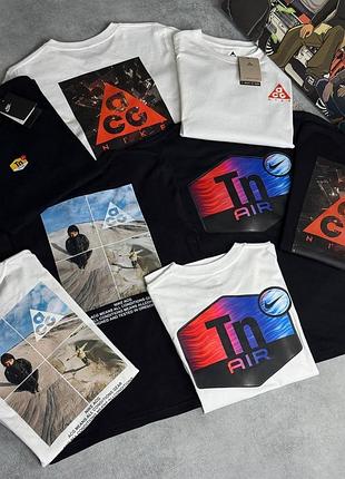 Футболки nike acg / tn air оригінал нові білі чорні чоловічі