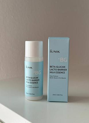 Есенція-тонер для обличчя iunik beta-glucan lacto barrier milk essence