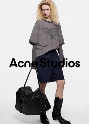 New лонг acne studios оверсайз принт накатка сірий