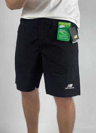 Шорти чоловічі new balance nylon shorts чорні (люкс якість)