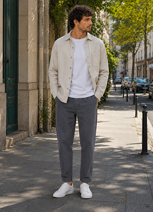 Чоловічі чиноси jack & jones, сірі брюки, розмір 32